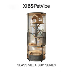 XIBS PetVibe Premium Glass Cat Villa - 360° Series